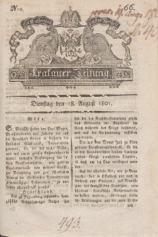 Krakauer Zeitung.1801, Nro. 66 (18 August) + dod.