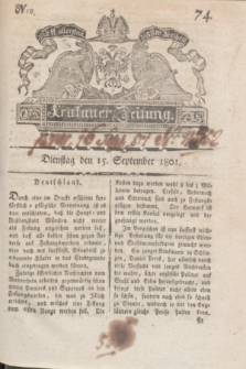 Krakauer Zeitung.1801, Nro. 74 (15 September) + dod.