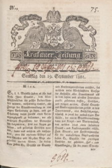 Krakauer Zeitung.1801, Nro. 75 (19 September) + dod.
