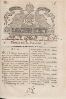 Krakauer Zeitung.1801, Nro. 76 (22 September) + dod.