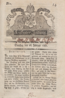 Krakauer Zeitung.1802, Nro. 14 (16 Februar) + dod.