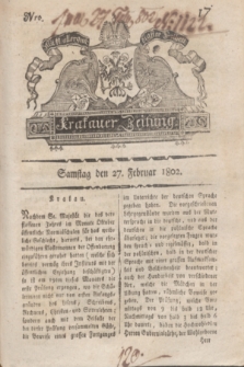Krakauer Zeitung.1802, Nro. 17 (27 Februar) + dod.