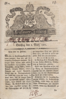 Krakauer Zeitung.1802, Nro. 18 (2 März) + dod.