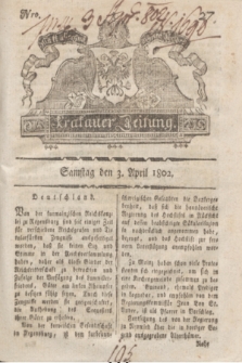 Krakauer Zeitung.1802, Nro. 27 (3 April) + dod.