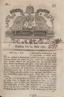 Krakauer Zeitung.1802, Nro. 33 (24 April) + dod.