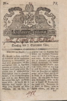 Krakauer Zeitung.1802, Nro. 72 (7 September) + dod.