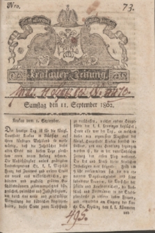 Krakauer Zeitung.1802, Nro. 73 (11 September) + dod.