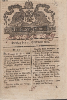 Krakauer Zeitung.1802, Nro. 76 (21 September) + dod.