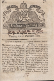 Krakauer Zeitung.1802, Nro. 77 (25 September) + dod.