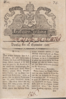 Krakauer Zeitung.1802, Nro. 78 (28 September) + dod.