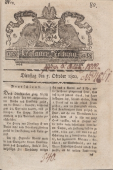 Krakauer Zeitung.1802, Nro. 80 (5 Oktober) + dod.