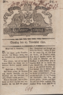 Krakauer Zeitung.1802, Nro. 94 (23 November) + dod.