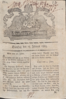 Krakauer Zeitung.1803, Nro. 13 (15 Februar) + dod.