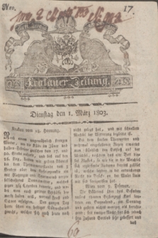 Krakauer Zeitung.1803, Nro. 17 (1 März) + dod.