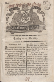 Krakauer Zeitung.1803, Nro. 38 (14 Mai) + dod.
