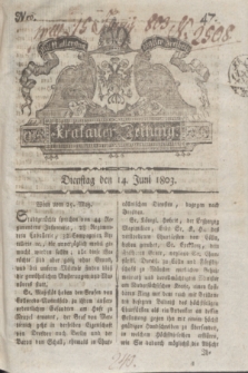 Krakauer Zeitung.1803, Nro. 47 (14 Juni) + dod.