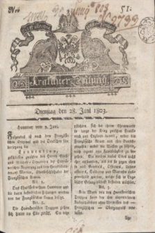 Krakauer Zeitung.1803, Nro. 51 (28 Juni) + dod.