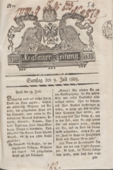 Krakauer Zeitung.1803, Nro. 54 (9 Juli) + dod.