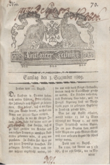 Krakauer Zeitung.1803, Nro. 70 (3 September) + dod.