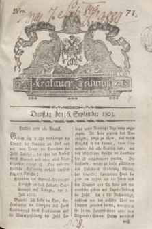 Krakauer Zeitung.1803, Nro. 71 (6 September) + dod.