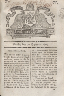 Krakauer Zeitung.1803, Nro. 75 (20 September) + dod.