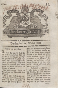 Krakauer Zeitung.1803, Nro. 81 (11 Oktober) + dod.