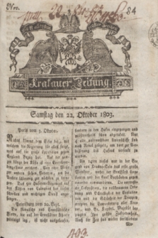 Krakauer Zeitung.1803, Nro. 84 (22 Oktober) + dod.