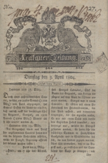 Krakauer Zeitung.1804, Nro. 27 (3 April) + dod.