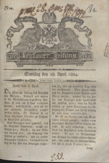 Krakauer Zeitung.1804, Nro. 34 (28 April) + dod.
