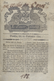 Krakauer Zeitung.1804, Nro. 76 (22 September) + dod.