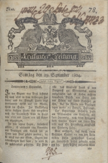 Krakauer Zeitung.1804, Nro. 78 (29 September) + dod.