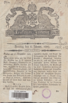 Krakauer Zeitung.1807, Nro. 1 (2 Jänner) + dod.