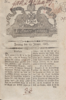 Krakauer Zeitung.1807, Nro. 7 (23 Jänner) + dod.