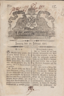 Krakauer Zeitung.1807, Nro. 15 (20 Februar) + dod.