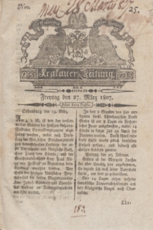 Krakauer Zeitung.1807, Nro. 25 (27 März) + dod.