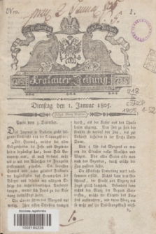 Krakauer Zeitung.1805, Nro. 1 (1 Januar) + dod.