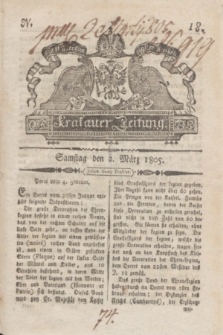 Krakauer Zeitung.1805, Nro. 18 (2 März) + dod.