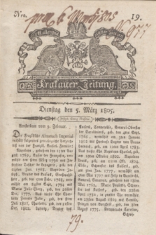 Krakauer Zeitung.1805, Nro. 19 (5 März) + dod.