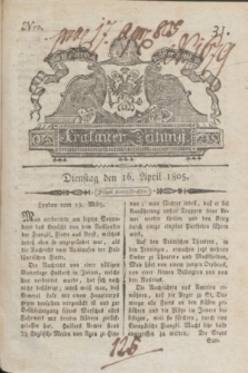 Krakauer Zeitung.1805, Nro. 31 (16 April) + dod.