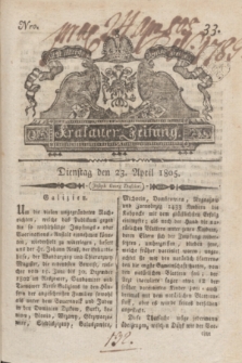 Krakauer Zeitung.1805, Nro. 33 (23 April) + dod.