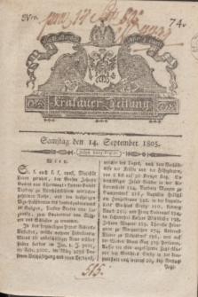 Krakauer Zeitung.1805, Nro. 74 (14 September) + dod.