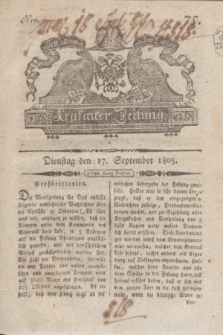 Krakauer Zeitung.1805, Nro. 75 (17 September) + dod.