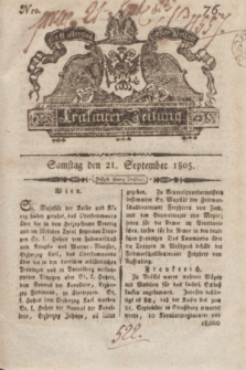 Krakauer Zeitung.1805, Nro. 76 (21 September) + dod.