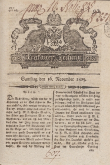 Krakauer Zeitung.1805, Nro. 92 (16 November) + dod.