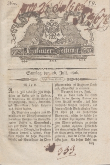 Krakauer Zeitung.1806, Nro. 59 (26 Juli) + dod.