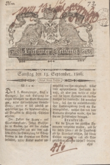 Krakauer Zeitung.1806, Nro. 73 (13 September) + dod.