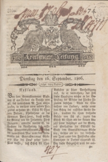 Krakauer Zeitung.1806, Nro. 74 (16 September) + dod.