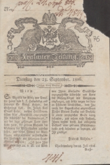 Krakauer Zeitung.1806, Nro. 76 (23 September) + dod.