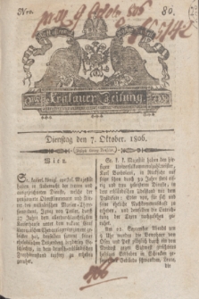 Krakauer Zeitung.1806, Nro. 80 (7 Oktober) + dod.