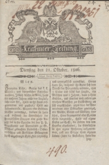 Krakauer Zeitung.1806, Nro. 84 (21 Oktober) + dod.